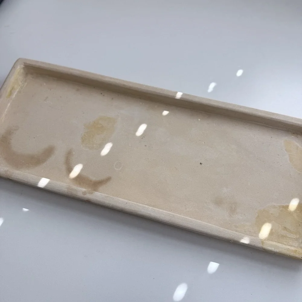 Threshold Designed with Studio McGee Beige Ceramic Decorative Tray 16